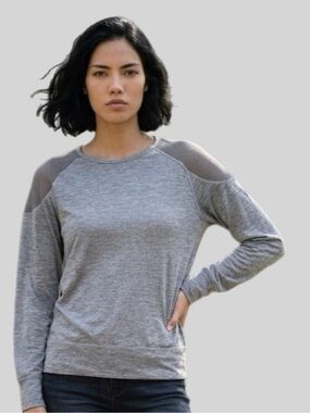 ACX Women's Grey Long-Sleeve Pullover Top